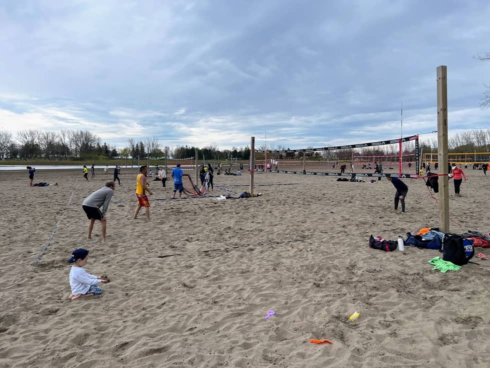 Beach Volleyball at Ashbridges Bay, Toronto.
