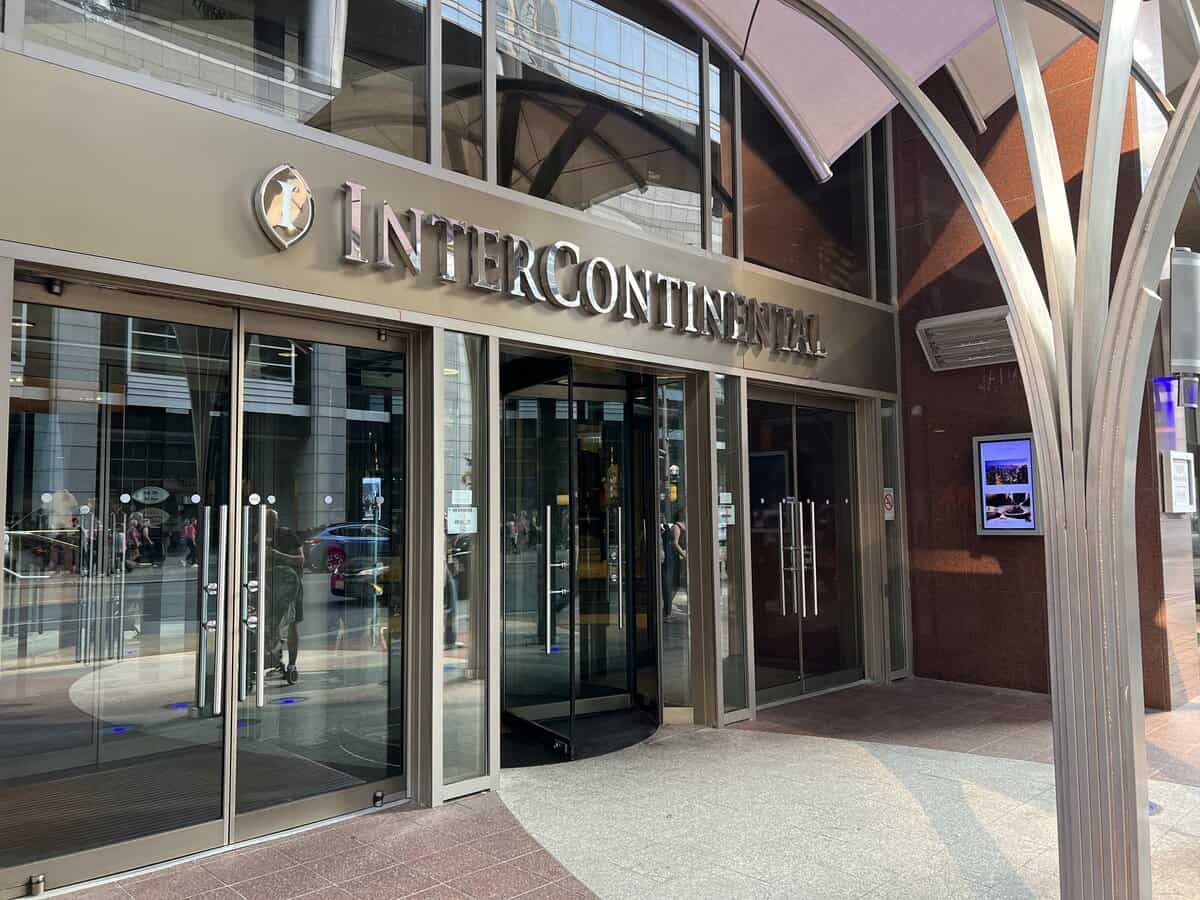 Front entrance to the InterContinental Toronto Hotel in downtown Toronto. This is a highly recommended hotel for anyone visiting Toronto.
