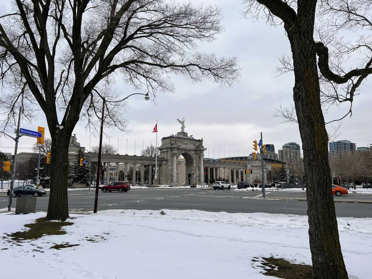 Entrance to the CNE in Toronto in Winter.